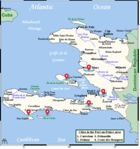 Mapa de Haití